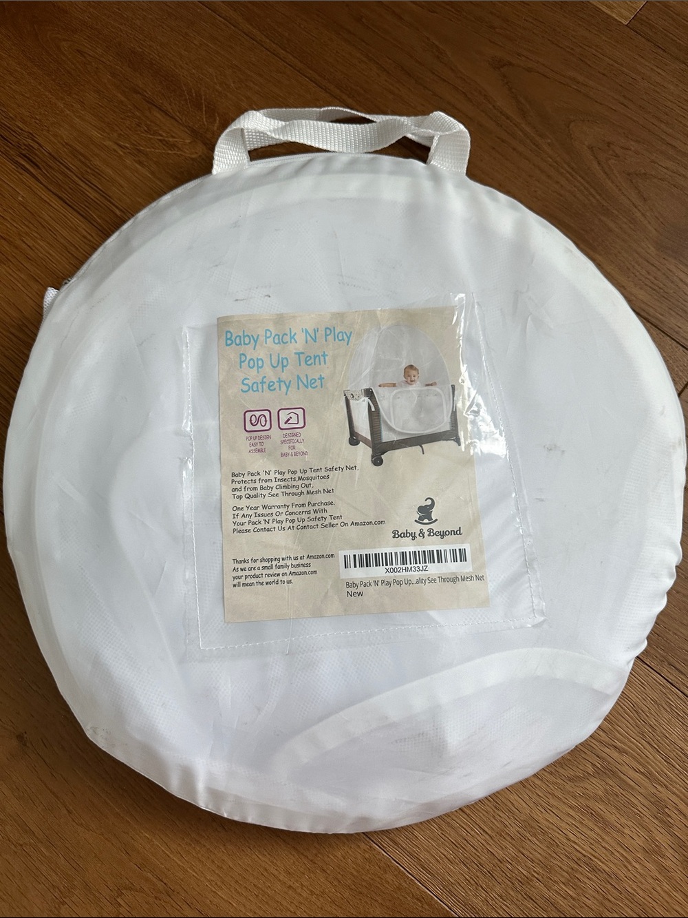 Baby Pack 'N Play Pop Up Tent Safety Net - White